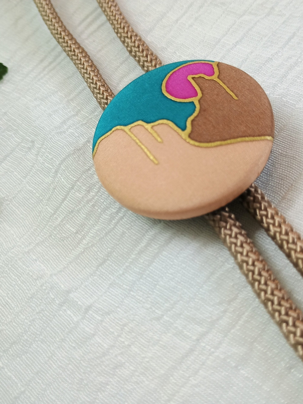 🐴 ECLECTIC CHIC 🐴 VTG Artisan Southwestern Bolo Tie, Native Vibes, Mens Jewelr